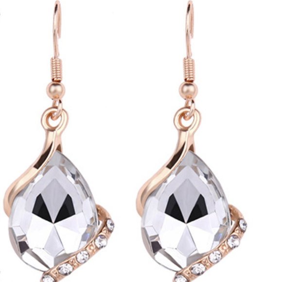 3/$20 New Silver & Gold Gemstone Dangle Earrings